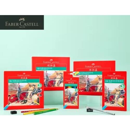Faber-Castell Classic Knight Series Oil Color Pencil 12/24/36/48/60 Paper Professional Artist Painting Art Supply