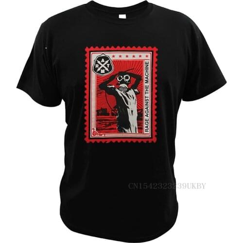Rage Against The Machine Postage Stamp T Shirt Heavy Metal Music Tshirt EU Size 100% Cotton Comfortable Tees Tops