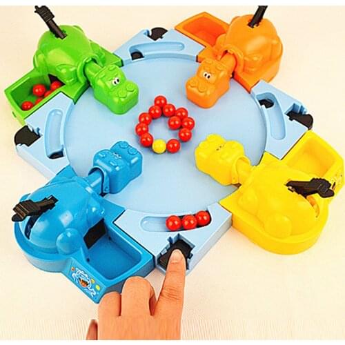 Hungry Hippo Swallowing Marbles Interactive Educational Toys Early Education Double Competitive Game Kids' Marble Game
