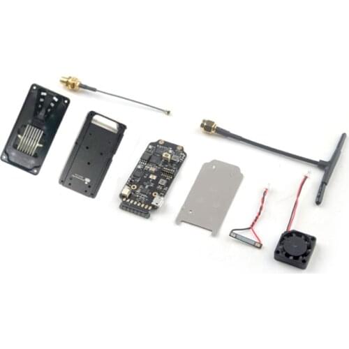 HappyModel ExpressLRS ELRS ES24TX Slim 2.4G Nano TX Module with CNC Shell Cooling Fan for TBS Tango 2 Pro FRSKY X-Lite X9 Lite