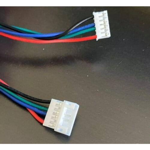 22AWG 70cm cable assembly with one side male ph2.0 and one side female ph2.0 connectors 4 conductors for pin 1,3,4,6