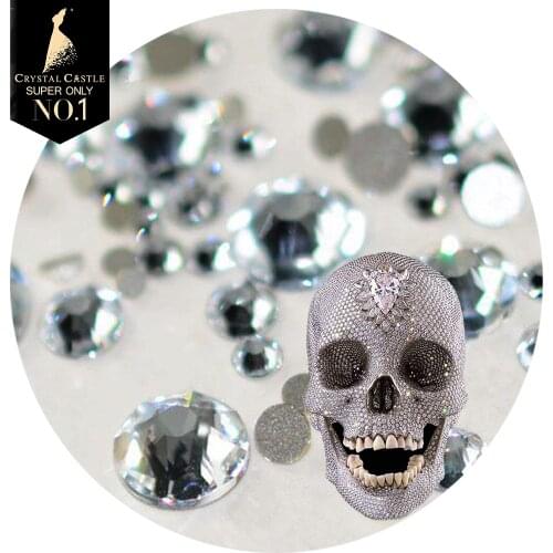 Crystal Castle Sparkle Stones 1440pcs Mix SS6 SS8 SS10 SS12 SS16 SS20 No-hotfix Rhinestone Strass Glass Rhinestone For Crafts