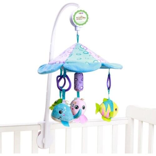 Cartoon Baby Crib Mobiles Rattles Music Educational Toys Bed Bell Carousel for Cots Infant Baby Toys 0-12 Months for Newborns