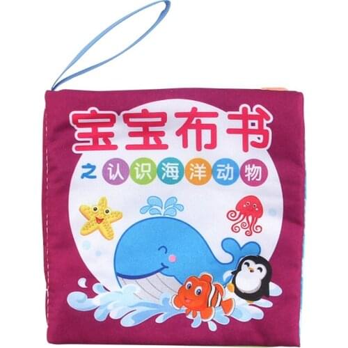 Soft Cloth Book Colorful Cartoon Printed English Reading Book Toys Baby Kids Child Early Educationa Toy Anti-tear Recognize Gift
