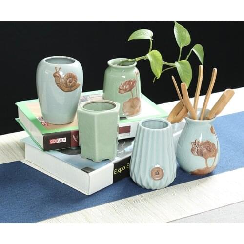 Tea Spoon Tube Cup Set Ice Crack Accessories Clip Bamboo Creative 6-piece Gift Brand Name Materia