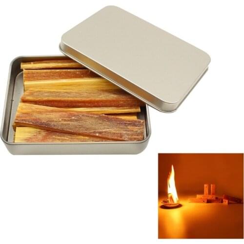 Firewood Cooking Pine Wood Outdoor Emergency Tools Set Flame Maker Fire for Camping Survival with box