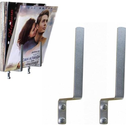 Vinyl Record/Magazine/book Wall Storage Rack 7" 10" 12" LP Singles Stand Holds Approx 25 Records, 1 Pair, Aluminum