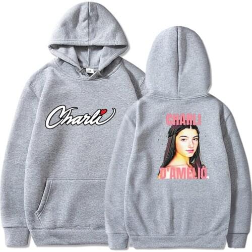 New Fashion Charli D'Amelio Hoodie Teens Couple Hoodies Long Sleeve Casual Tops Creative Pullover Coat Printing Cool Coat