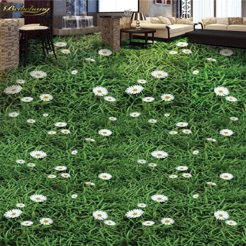 Beibehang Custom photo wallpaper wall paper floor painted plant flowers grass floor 3D painting papel de parede