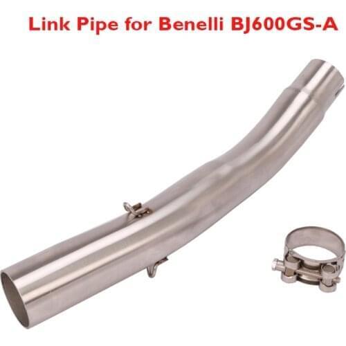 BJ600GS-A Motorcycle Exhaust Pipe Connection Mid Pipe Middle Connecting Tube Slip on Exhaust System for Benelli BJ600GS-A