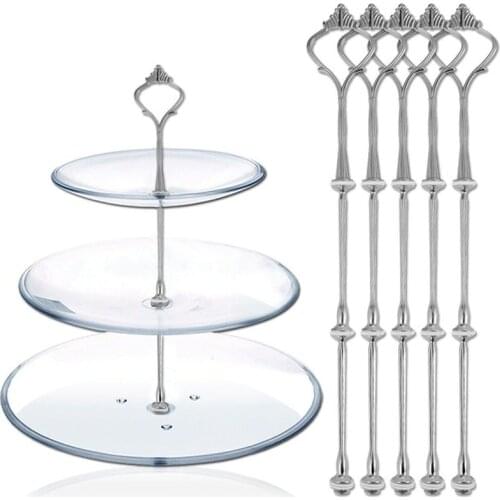 1set Crown Design Cake Stand (Plate Not Included) Zinc Alloy 2-3 Layers Wedding Cake Plate Stand Cake Fruits Placed Tool