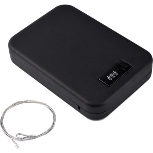 Portable All Steel Password Car Safe Box Money Jewelry Money Safe Case For Home Valuables Password Box Security Storage Boxes