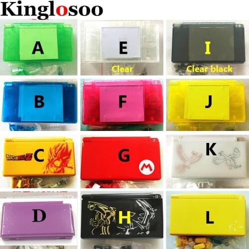 Limited Edition Style Transparent Clear Full set Housing Shell Case w/ button kit for Nintendo DS Lite DSL free Screwdriver