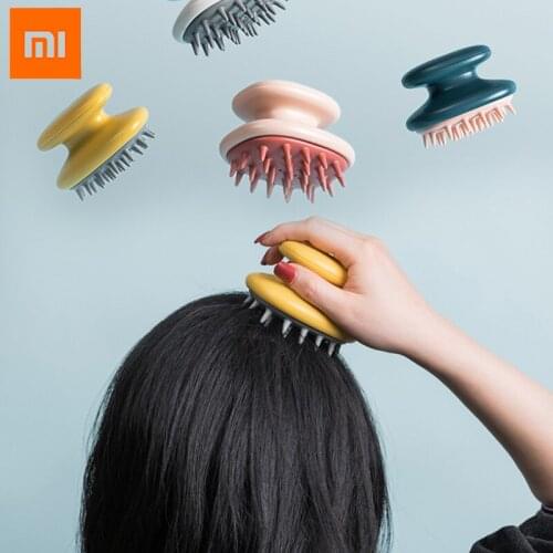 4colors Xiaomi J&J Silicone Head Hair Washing Comb Body Massager Brush Scalp Massage Brush Body Shower Brush Bath Spa Slimming
