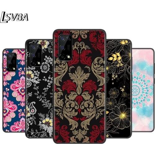 Flower Pattern Silicone Cover For Realme V15 X50 X7 X3 Superzoom Q2 C11 C3 7i 6i 6s 6 Global Pro 5G Phone Case