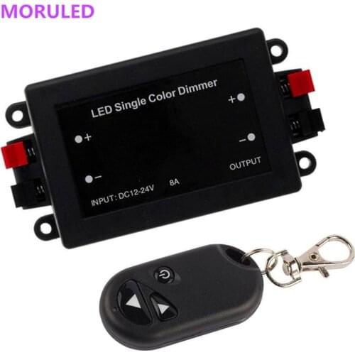 LED Single Color Dimmer 8A 3 Key RF Remote Control Wireless LED Controller 12V 24V DC For SMD 5050 3528 LED Strip Light Rope