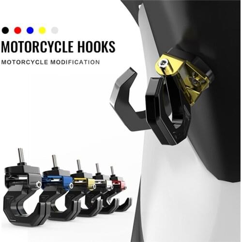 Universal Aluminum Alloy Motorcycle Luggage Helmet Double Hook Mount Motorbike Scooter Helmet Holder Bag Hook Hanger With Screw
