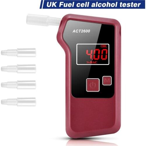 High-precision blowing type portable alcohol detector for drunk driving ornaments LCD Detector Backlight Light ACT2600