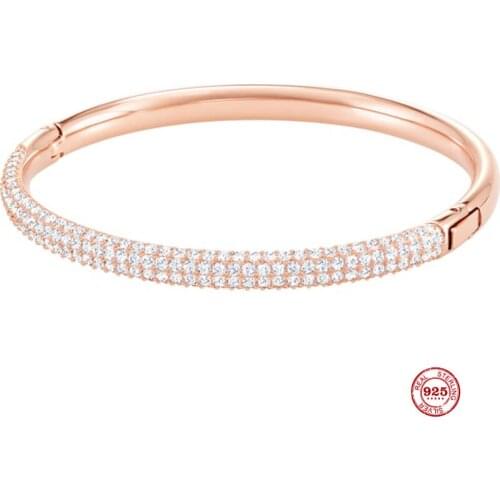 2020 Fashion Charm Pure 925 Silver Original 1:1 Copy, Simple Design Slim And Exquisite Wild Bracelet Female Luxury Jewelry Gifts