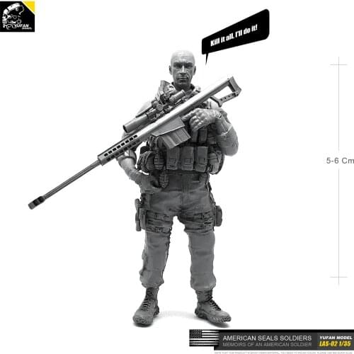 1/35 Resin Model Kits Us Seal Sniper Resin Soldier self-assembled Las-02