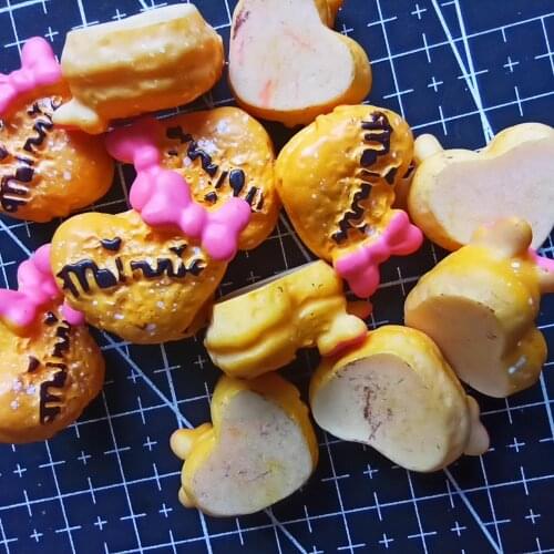 1pcs/lot resin flatback bow bread 23mm Jewelry Mobile Phone Hairpin Headwear DIY Accessories