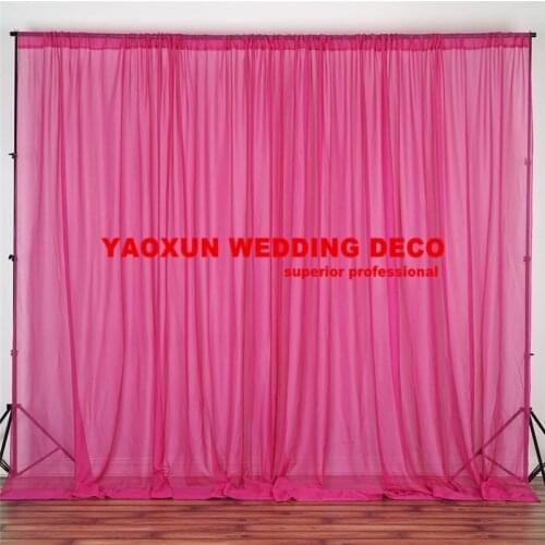 1pcs Sale Chiffon Fabric Backdrop Curtain Stage Background For Wedding Event Party Decoration