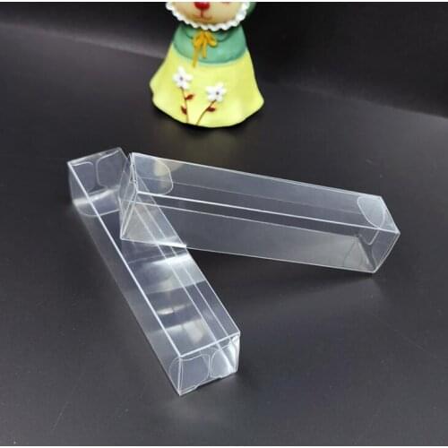 2*2*14cm small Long PVC box mini transparent Packaging Boxes For Pen Pencil