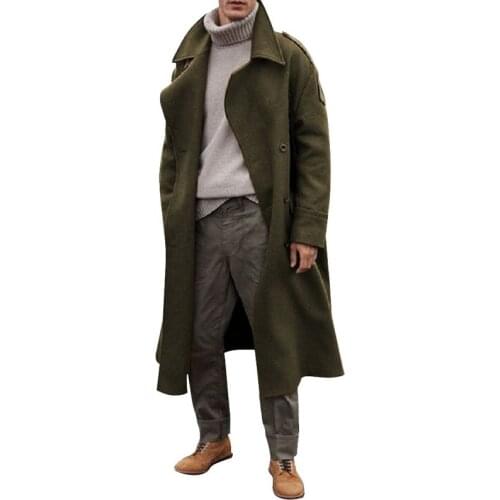 2020 New Sale Spring Autumn Men Long Trench Overcoat Two Piece Set Fashion Coat Mens Tops Clothing Masculino