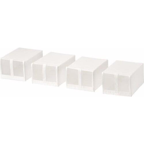 4Pcs Shoes Storage Boxs Packing Set Storage Cases Clothes Shoes Dormitory Home Closet Organizer Underwear Socks Bra Boxs