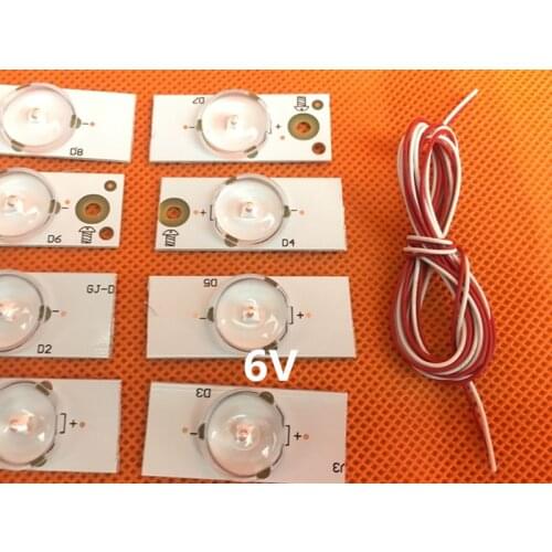 60Pcs/Lot 100%NEW high quality 6V SMD Lamp Beads with Optical Lens Fliter for 32-65 inch LED TV Repair Free shipping