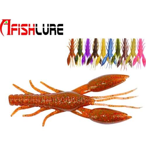 AR15 Big Shrimp Lure 90mm 10g 4pcs Soft Shrimp Bait Fishing Lure Black Fish Bass Fishing Saltwater/freshwater Fishing