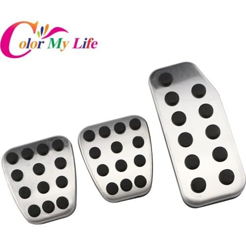 Color My Life Stainless Steel Car Pedals Car Pedal Protection Cover for Honda Vezel HRV HR-V 2015 - 2019 Parts Accessories