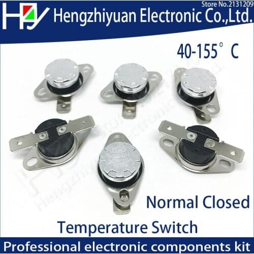 Bimetal thermostat KSD301 250V 10A Normal Closed Open Temperature Switch Thermal Control 75C 85C 95C 105C 125C 135C 145C Degree
