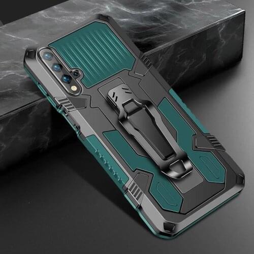 For Huawei Nova 5T Belt Clip Case Car Phone Holder Back Panel Funda Huawei Nova 5 T Case Nova T5 Nova5T Armor Cover Shockproof