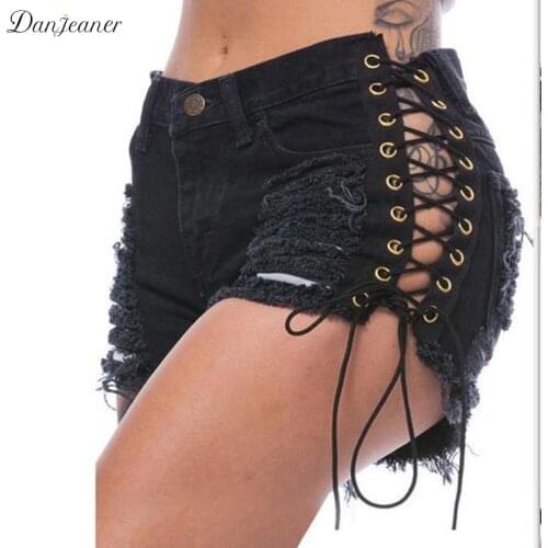 Женские джинсовые шорты DANJEANER China At AliExpress