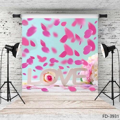 Rose Flower Petal Wood Floor Photophone Shooting Photography Background Baby Children Portrait Love Photo Studio Props Backdrops