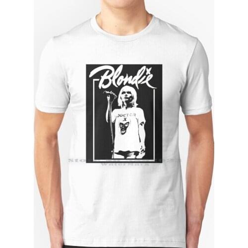 Debbie Harry Blondie T Shirt 100% Pure Cotton Big Size Debbie Harry Blondie Music And Roll 70s 80s 90s Classic Guitar