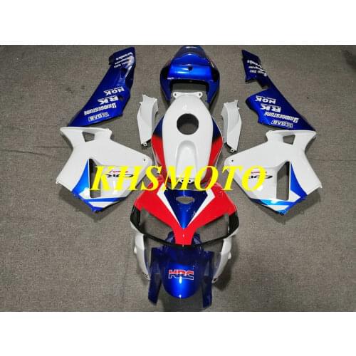 Motorcycle Fairing kit for CBR600RR F5 05 06 CBR 600RR 2005 2006 CBR 600 RR White blue Fairings set+gifts HJ67
