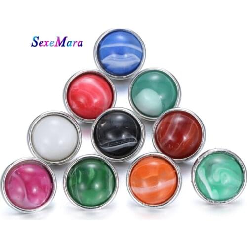 20pcs/lot Wholesale New Snap Jewelry 10 Designs Natural Stone Beads Mini 12mm Snap Buttons Lots
