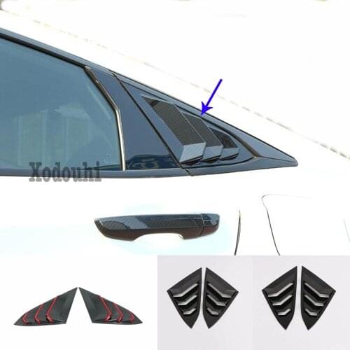 Car Cover Trim Rear Back Door Window Shades Blinds Stick Lamp Frame For Honda Civic 10th Sedan 2019 2020 2021