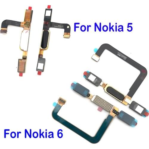 New For Nokia 6 / 5 Home Button Connect Fingerprint Sensor Scanner Touch ID Connector Flex Cable Replacement Parts