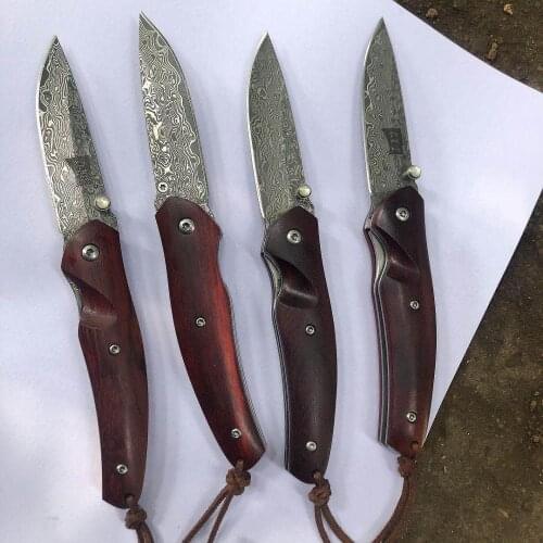 New product sharp knife Damascus steel imports blacksmithing collection tool knife folding knife outdoor self-defense knife