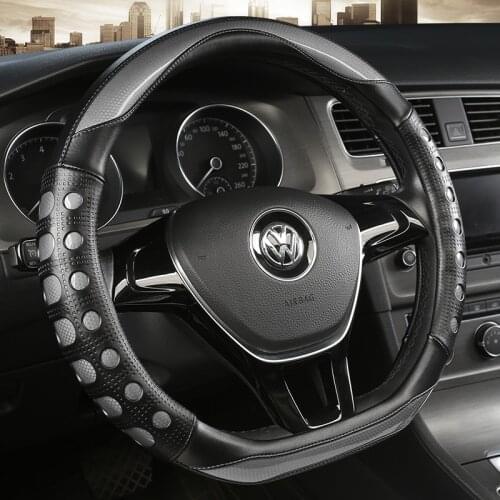 D Shape Car Steering Wheel Cover PU Leather+Carbon Fiber For Rogue Sport Hybrid 2017 - 2019 2020 Qashqai 2019 2020 Braid Cover
