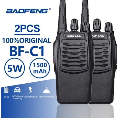 2pcs Baofeng BF-C1 Portable Radio Walkie Talkie UHF Walk Talk 5W Amateur Radio Baofeng Bf-888s Upgrated CB Radio Ham Talki Walki