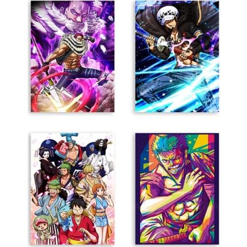 Japan Anime One Piece Luffy Poster Canvas Painting Mural Modern Living Room Child Bedroom Home Wall Decoration