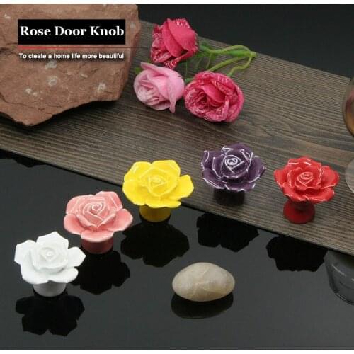 2pcs/Lot High Quality European Style Rural Ceramic Drawer Cabinet Cupboard Door Knob Furniture Handle