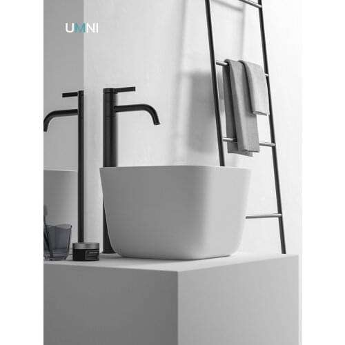 Gray-white above counter basin, large single basin, deepened, balcony, splash-proof ceramic washbasin, heightened washbasin