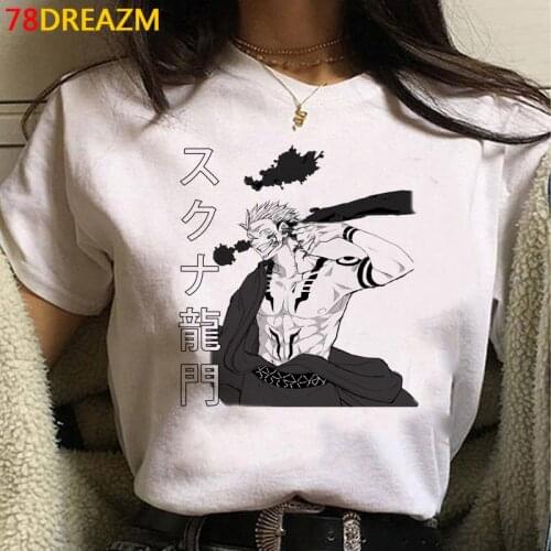 Jujutsu Kaisen Gojo Satoru Yuji Itadori t shirt male japanese harajuku tumblr white t shirt clothes graphic tees women