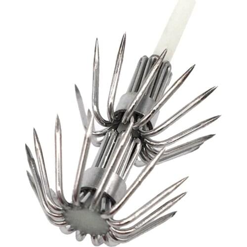 10pcs Luminous Squid Lure Hooks Dual-layer Hook Egi Jig Hook Hard Baits Night Fishing Lure DIY Making Tool Tackle