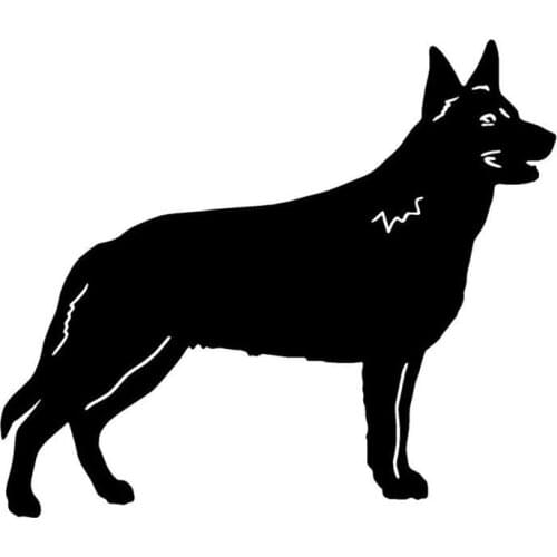 14.7*12.7CM Australian Kelpie Car Stickers Vivid Dog Vinyl Decal Car Styling Bumper Accessories Black/Silver S1-0824